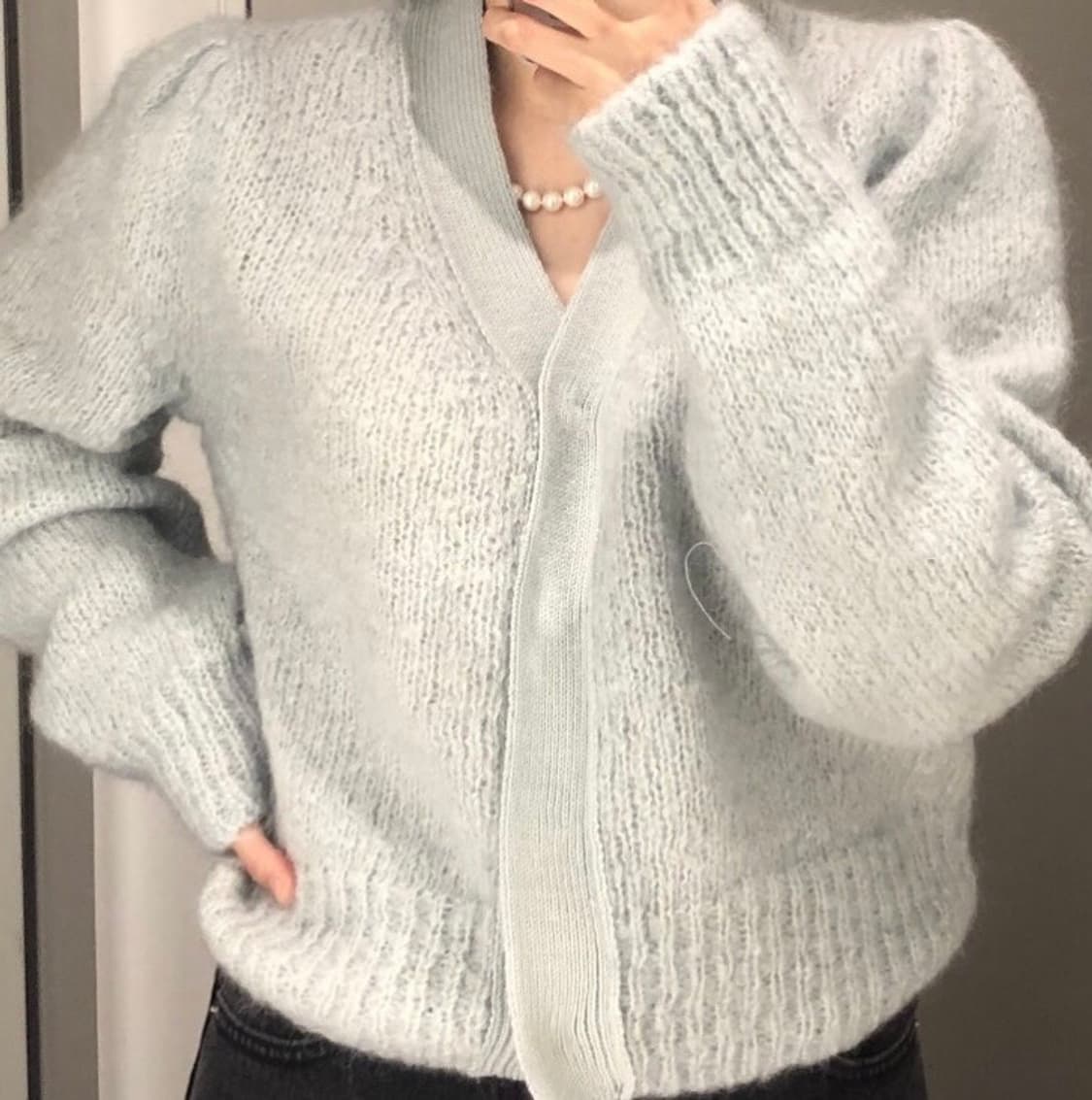 아모멘토 그랜마 가디건 민트 익스클루시브 상품이미지3