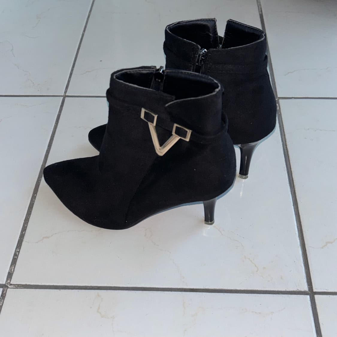 (225) Classic Black pumps ankle heels 상품이미지3