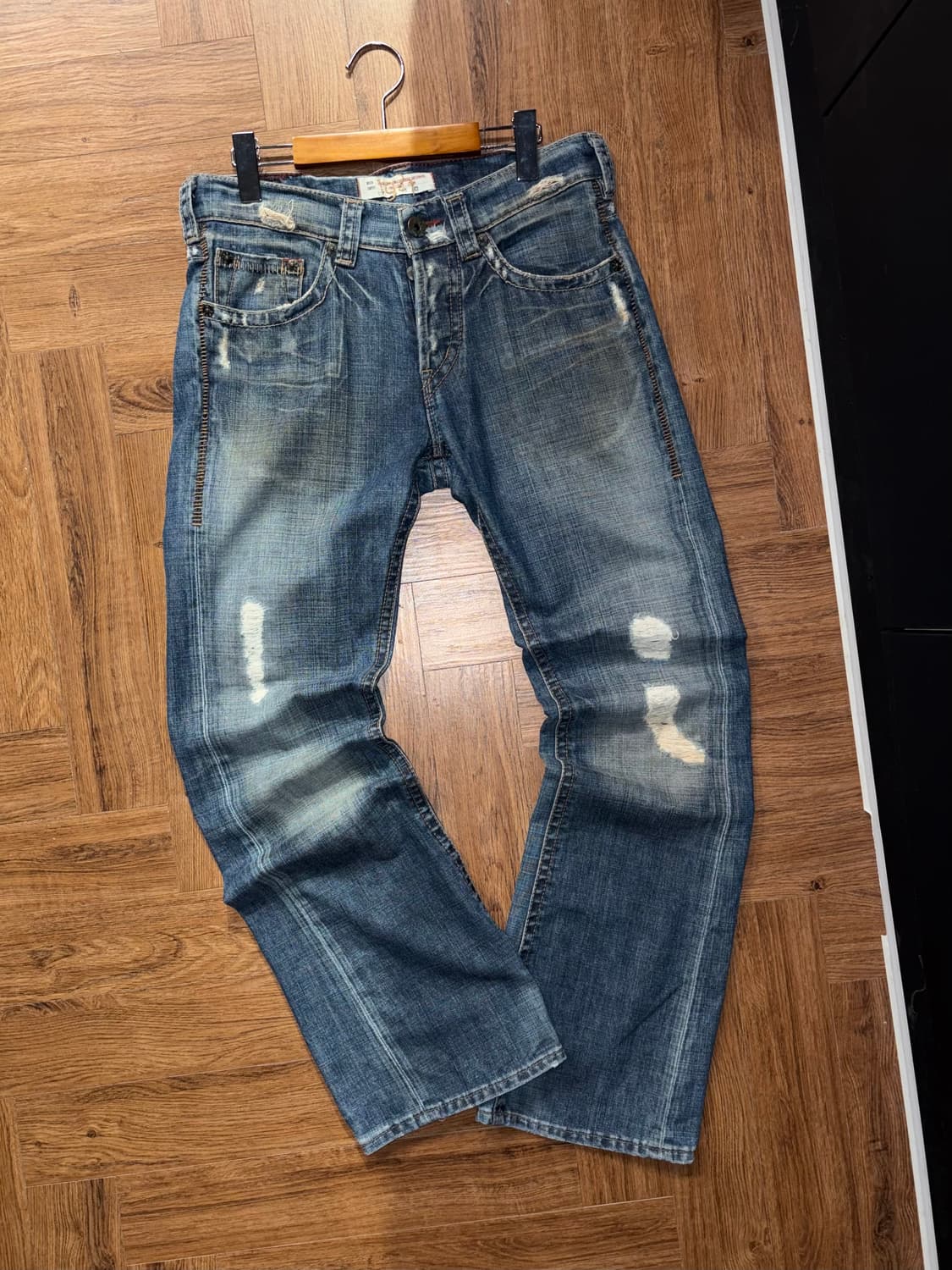 빈티지 포켓 디테일 데님팬츠 상품이미지2