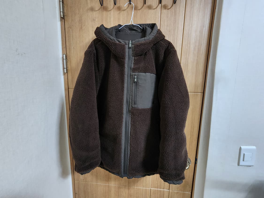 (M)빈폴맨 리버서블 뽀글이 후드 점퍼 상품이미지4