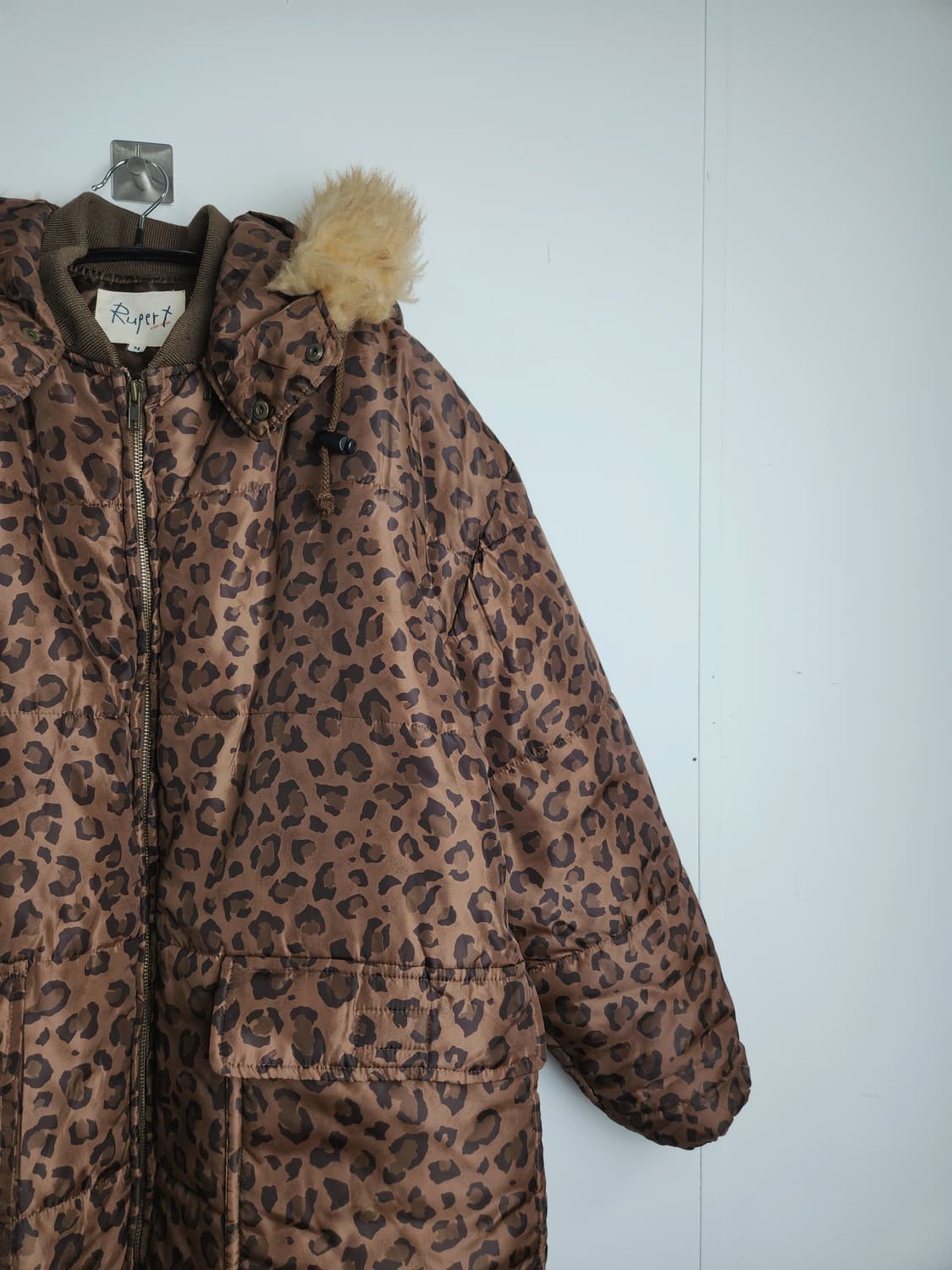 레오파드 후드 패딩 상품이미지8