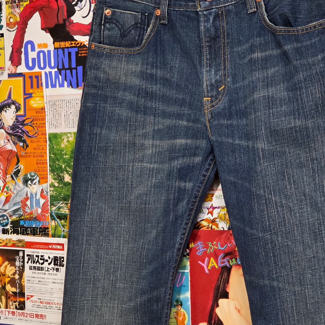 리바이스 523 워싱 스트레이트 데님 팬츠 상품이미지7