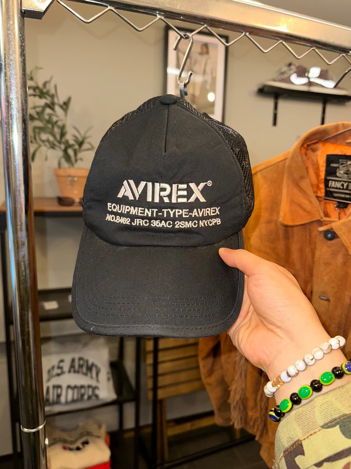 Avirex logo black trucker cap 상품이미지5