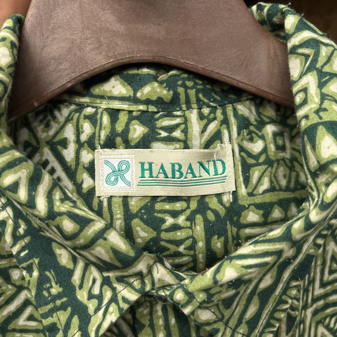 80s HABAND 폴리네시아 타키패턴 코튼 하와이안 셔츠 N1562 상품이미지6