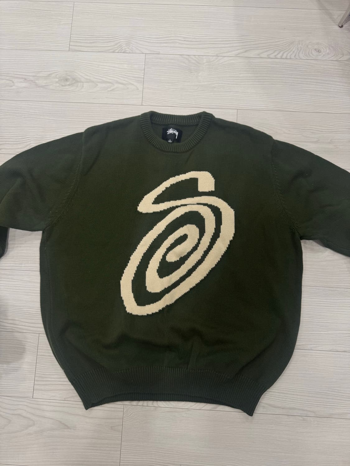 스투시 s 니트 카키 상품이미지1