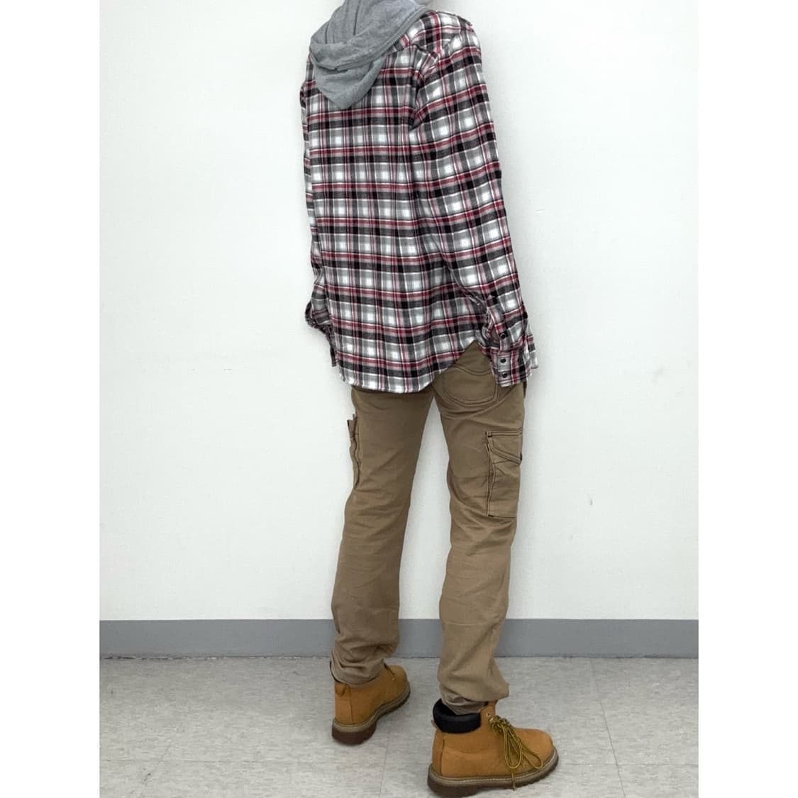 빈티지 y2k 레이어드 셔츠 후드집업 상품이미지4