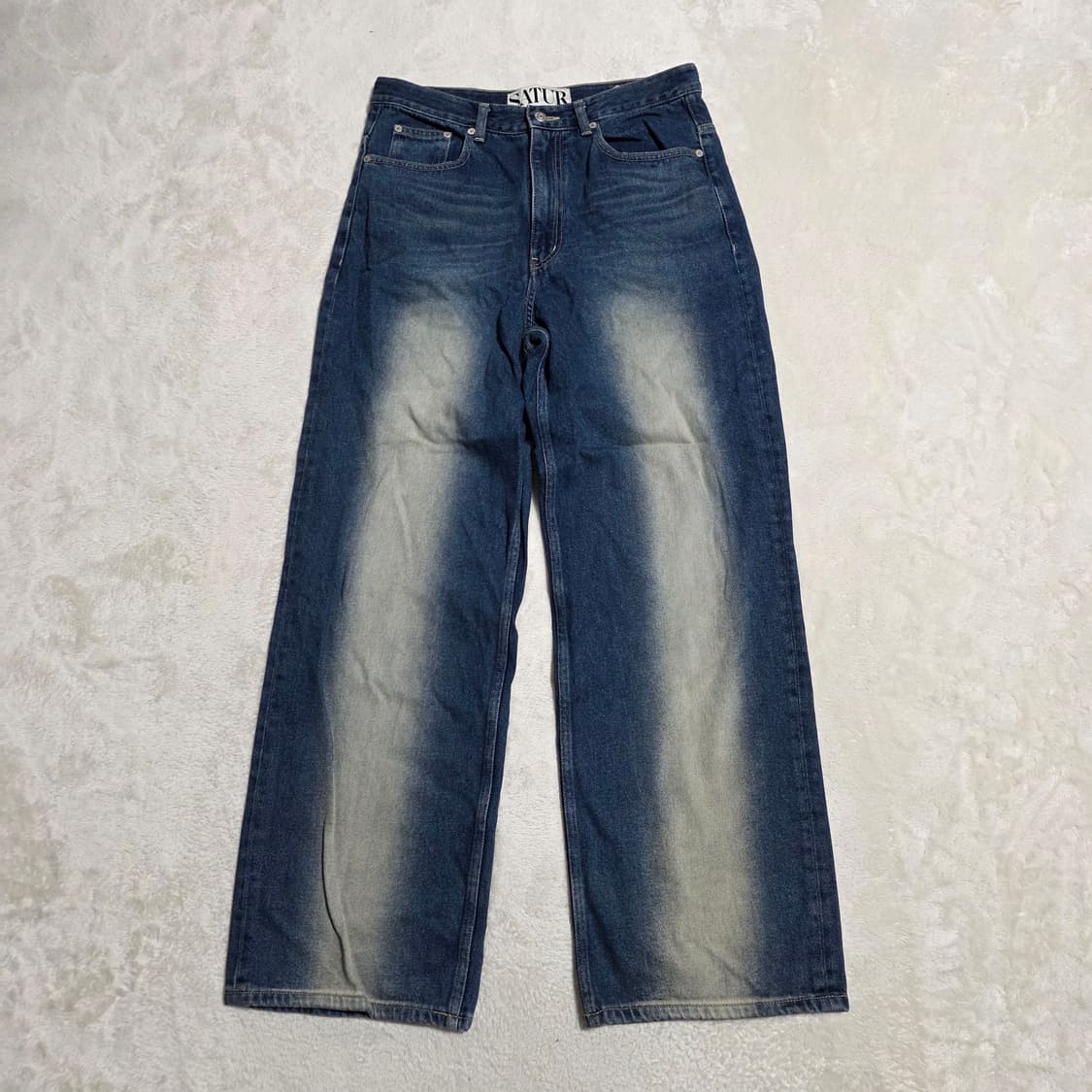 (M)SATUR 세터 브루클린 뉴트로 와이드 워시드 데님 팬츠 상품이미지1