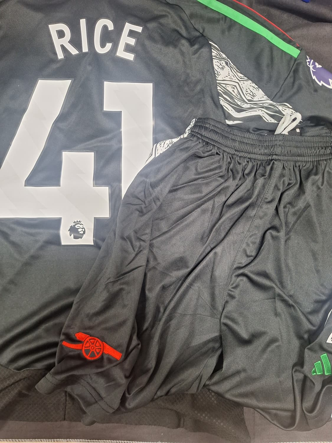 2425 아스날 어웨이 라이스 마킹 축구유니품 oem 상품이미지2