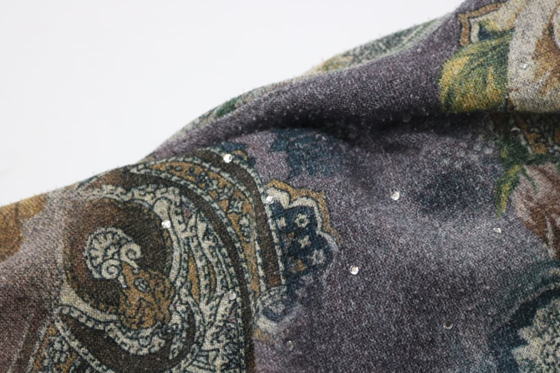 아데소(adesso) 빈티지 플라워 페이즐리 하프넥 니트 탑 (L) 상품이미지5