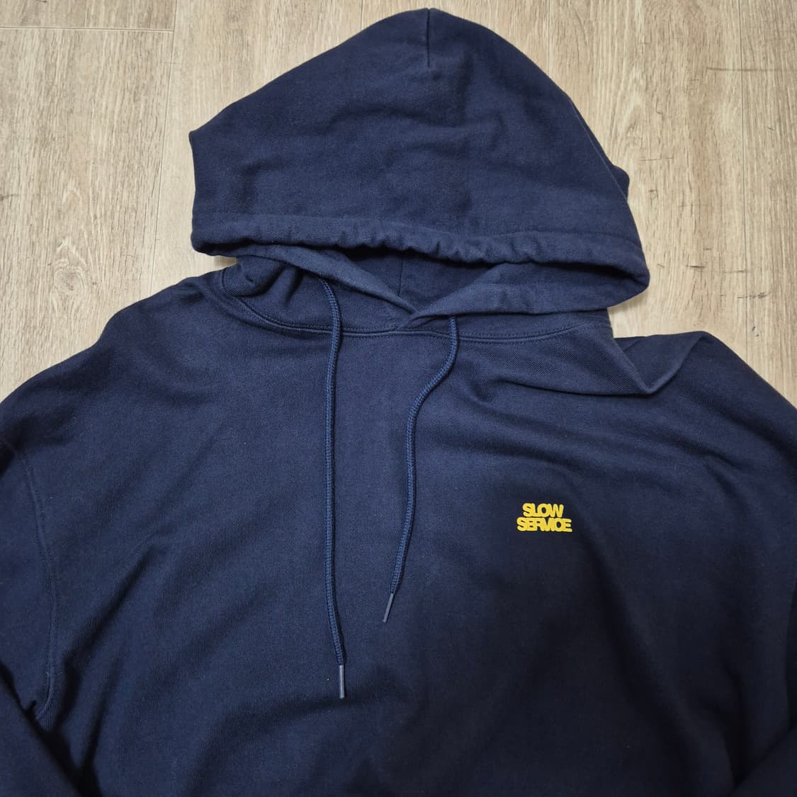 SLOW SERVICE 남성 빅로고 후드티  상품이미지2