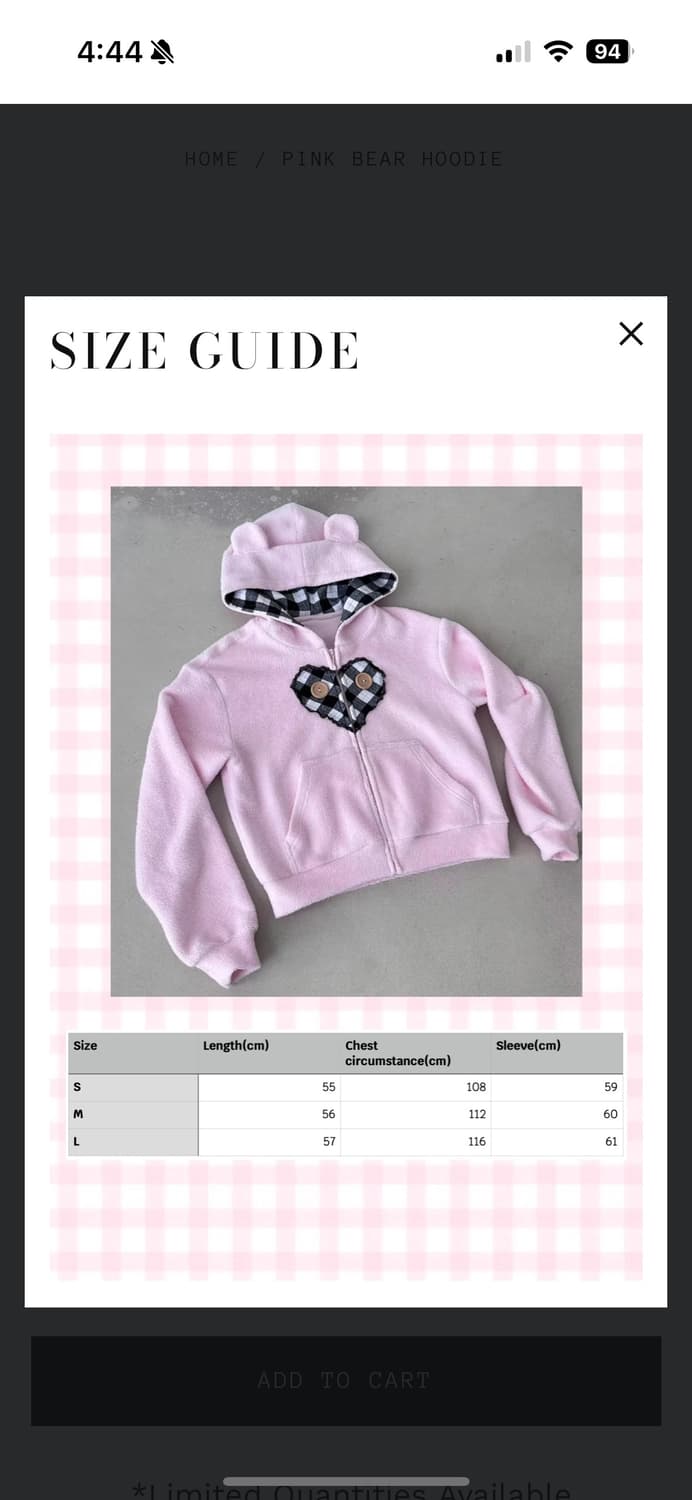 Eat me plz 뉴진스 해린 후드집업 핑크 베어 후디 L 상품이미지3