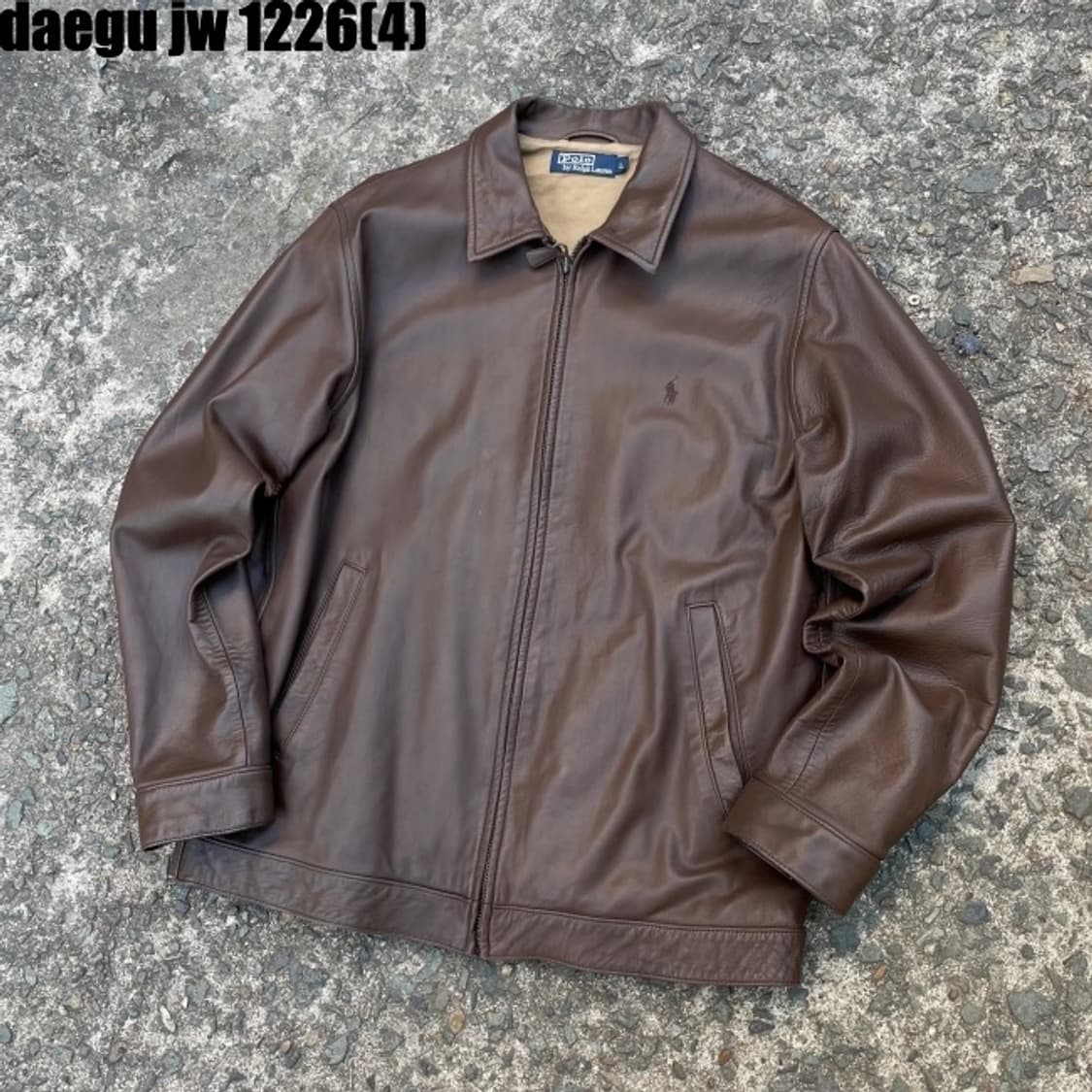 폴로 레더자켓 브라운 상품이미지2