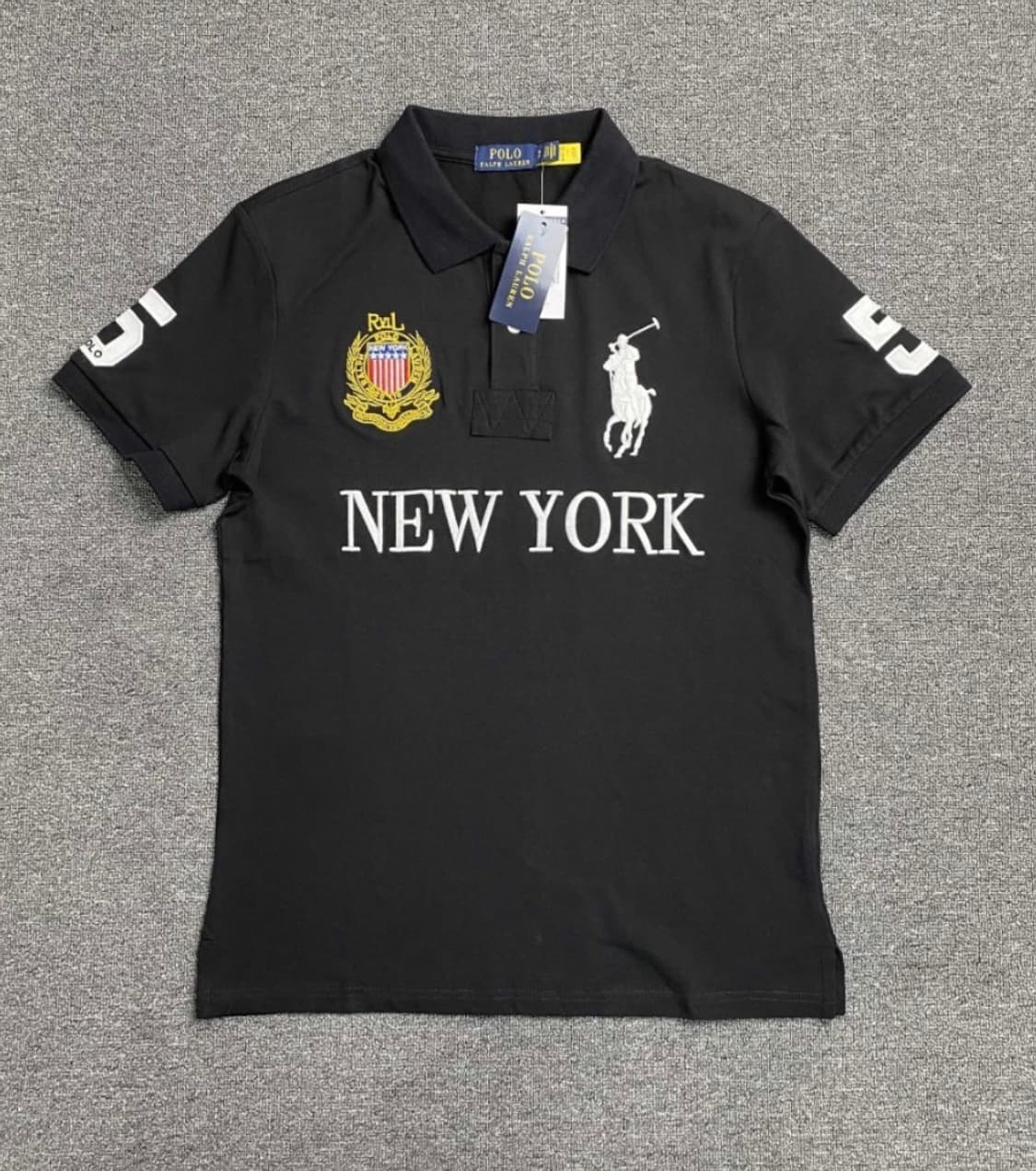 폴로 랄프로렌 블랙 뉴욕 반팔 카라티 상품이미지1