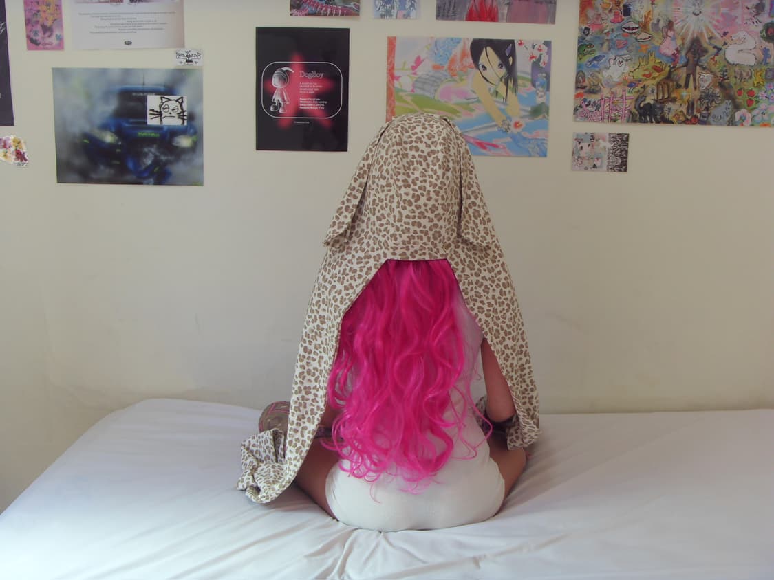 Bunny hoodie scarf (brown) 상품이미지6