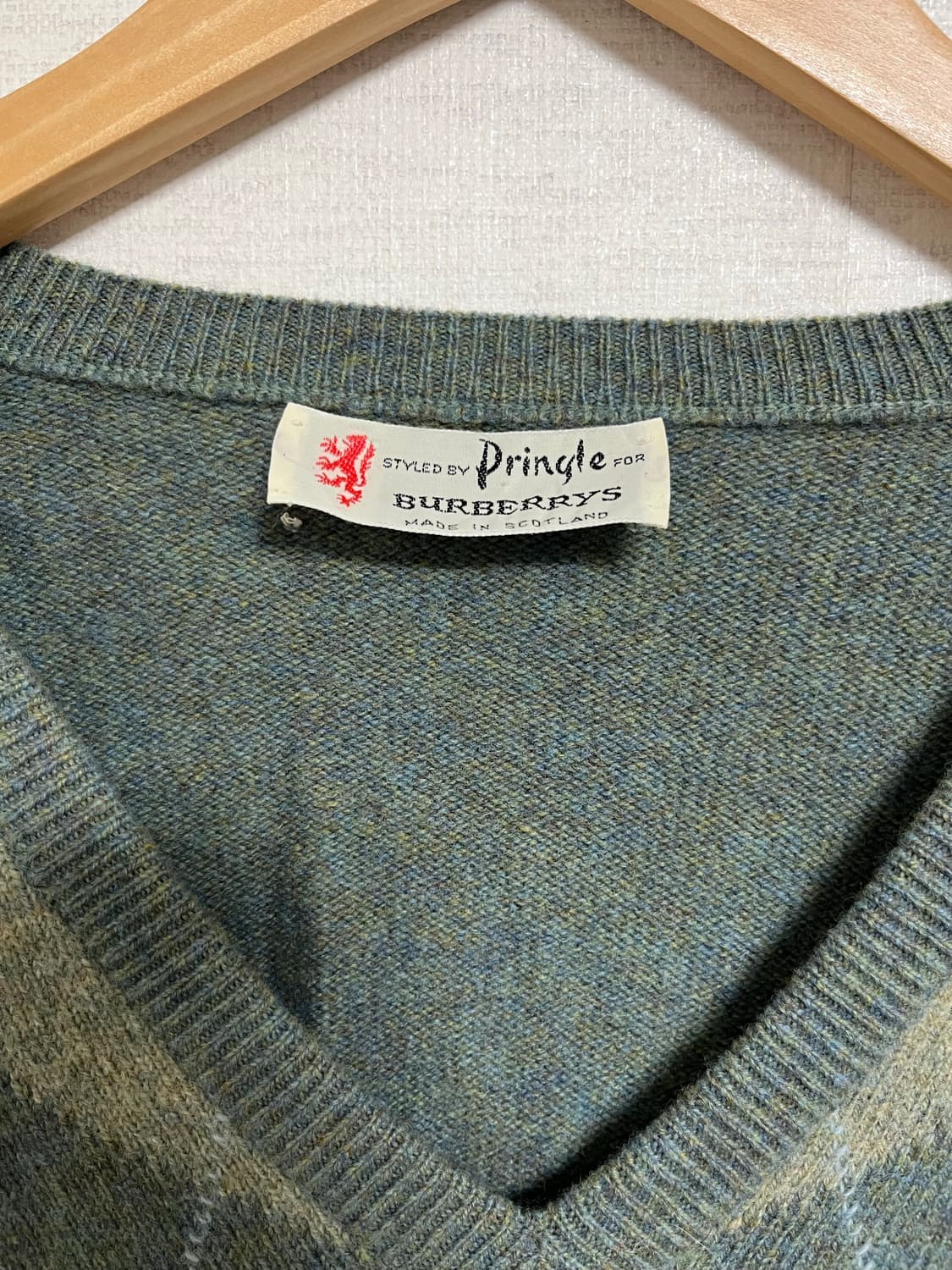 프링글오브스코틀랜드 아가일 브이넥 니트 상품이미지2