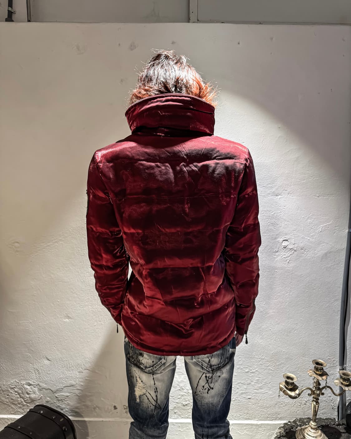 MIDAS - Metallic Burgundy Down Jacket 상품이미지10