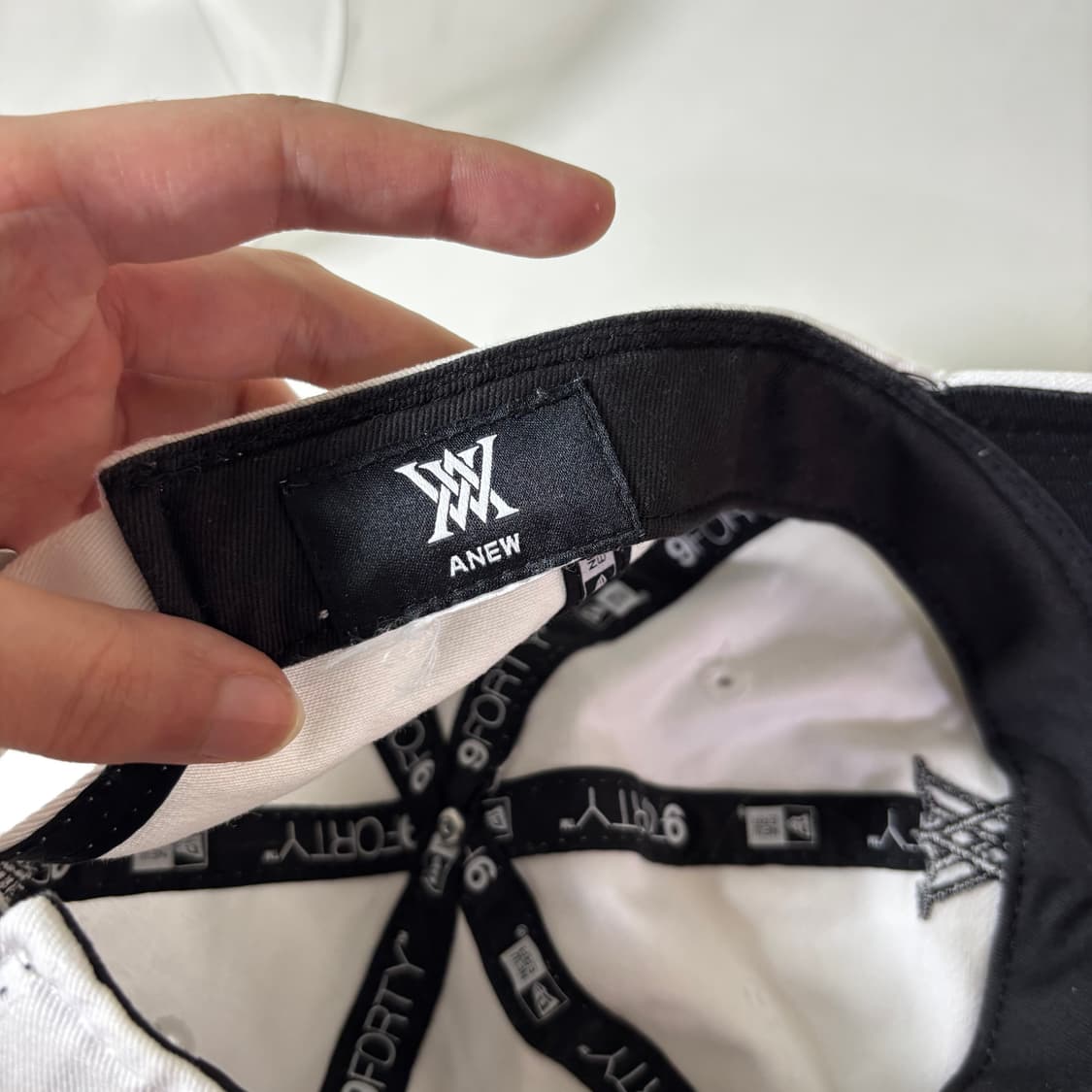 OS 뉴에라 X ANEW 어뉴 화이트 골프 모자 볼캡 상품이미지6