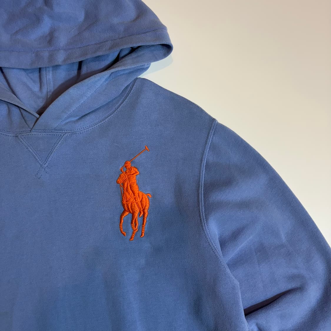 폴로 랄프로렌 스카이블루 빅포니 후드티 상품이미지3