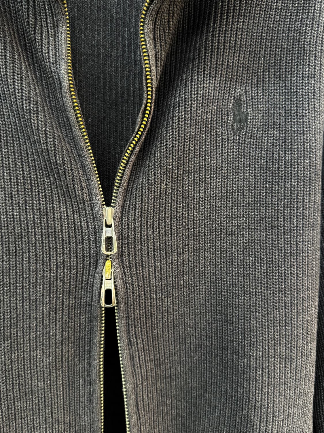 폴로 차콜 투웨이 니트집업 상품이미지5