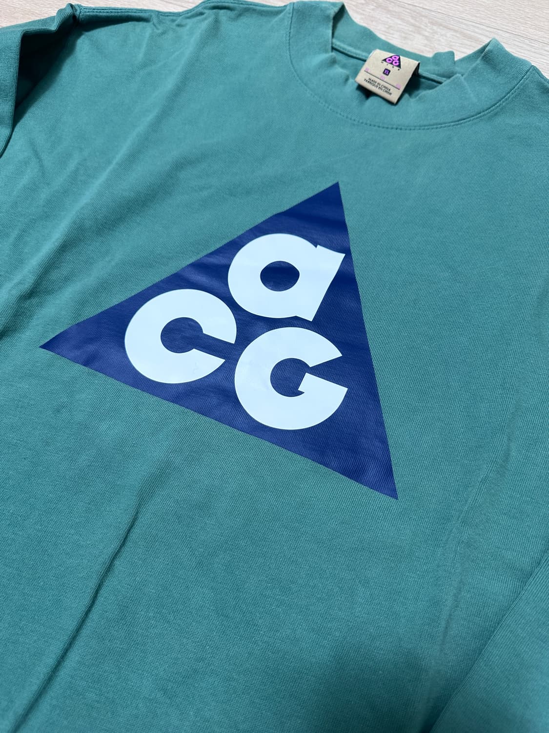 [XL:US]나이키 ACG 롱슬리브 로고 티셔츠 그린 상품이미지5