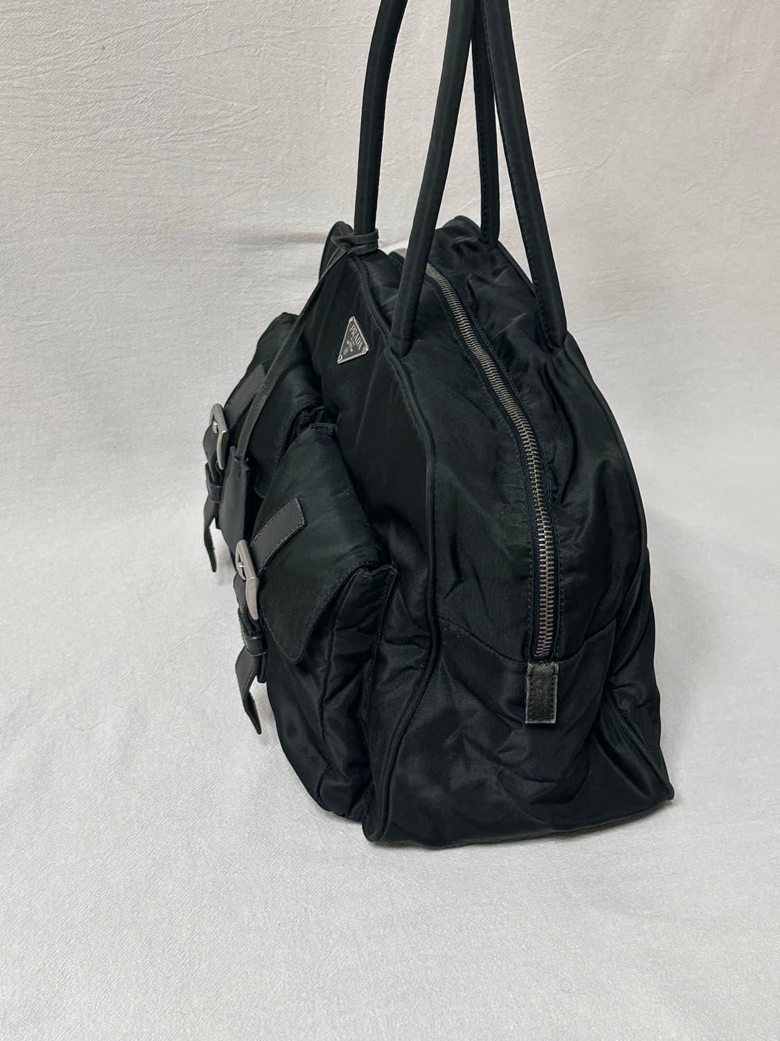 프라다 볼링백 바게트백 토트백 숄더백 나일론 포코노 y2k 상품이미지7