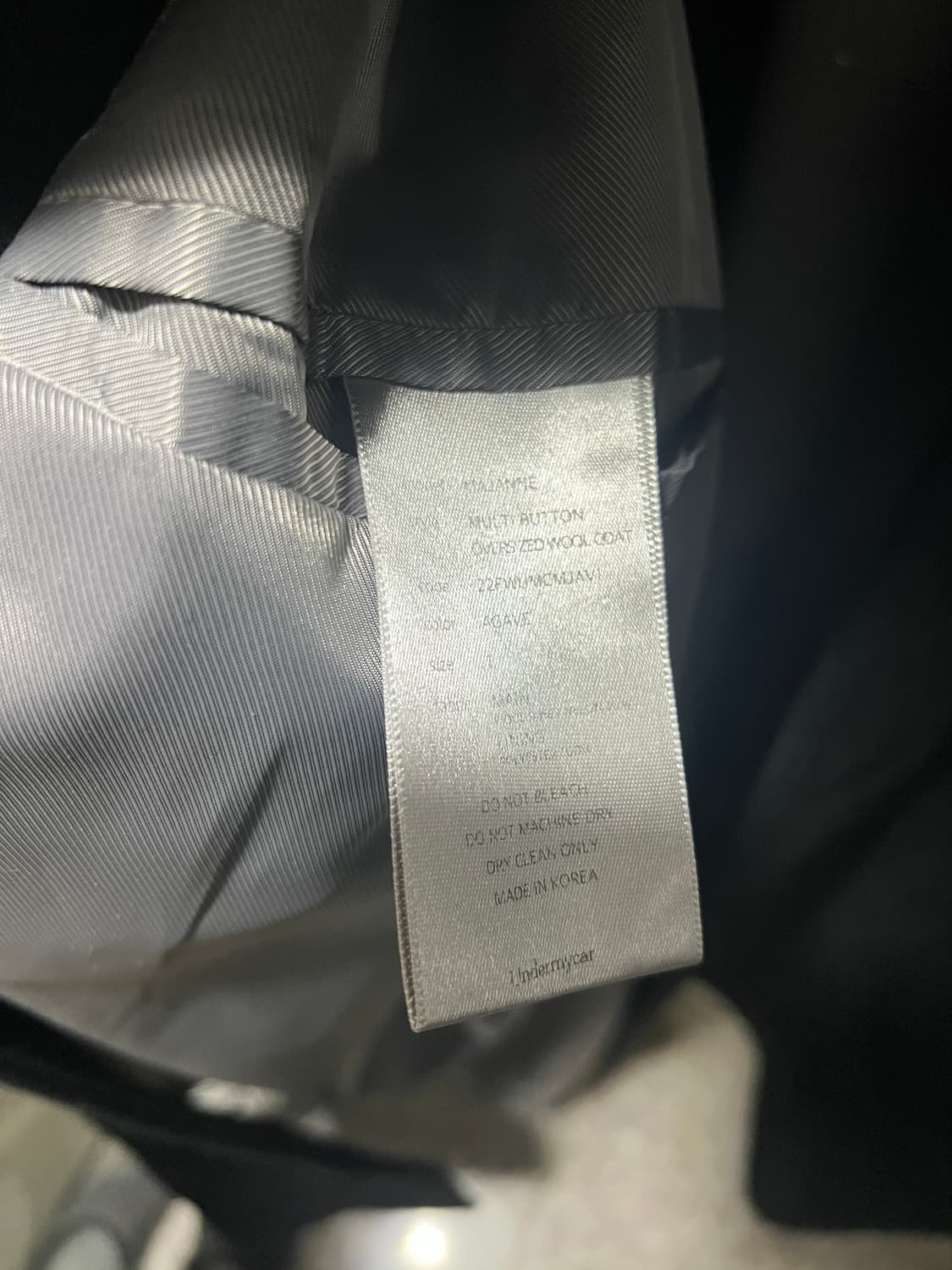 [1]언더마이카 리전.02 발마칸 오버사이즈 울 코트 블랙 상품이미지2