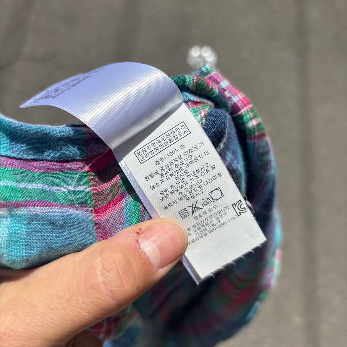 폴로 랄프로렌 린넨 체크 셔츠 상품이미지6