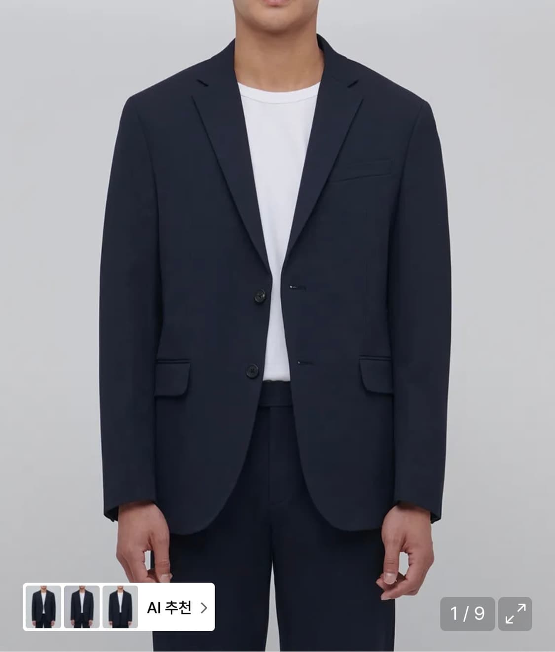 [L] 무신사 스탠다드 베이식 블레이저 네이비 상품이미지1