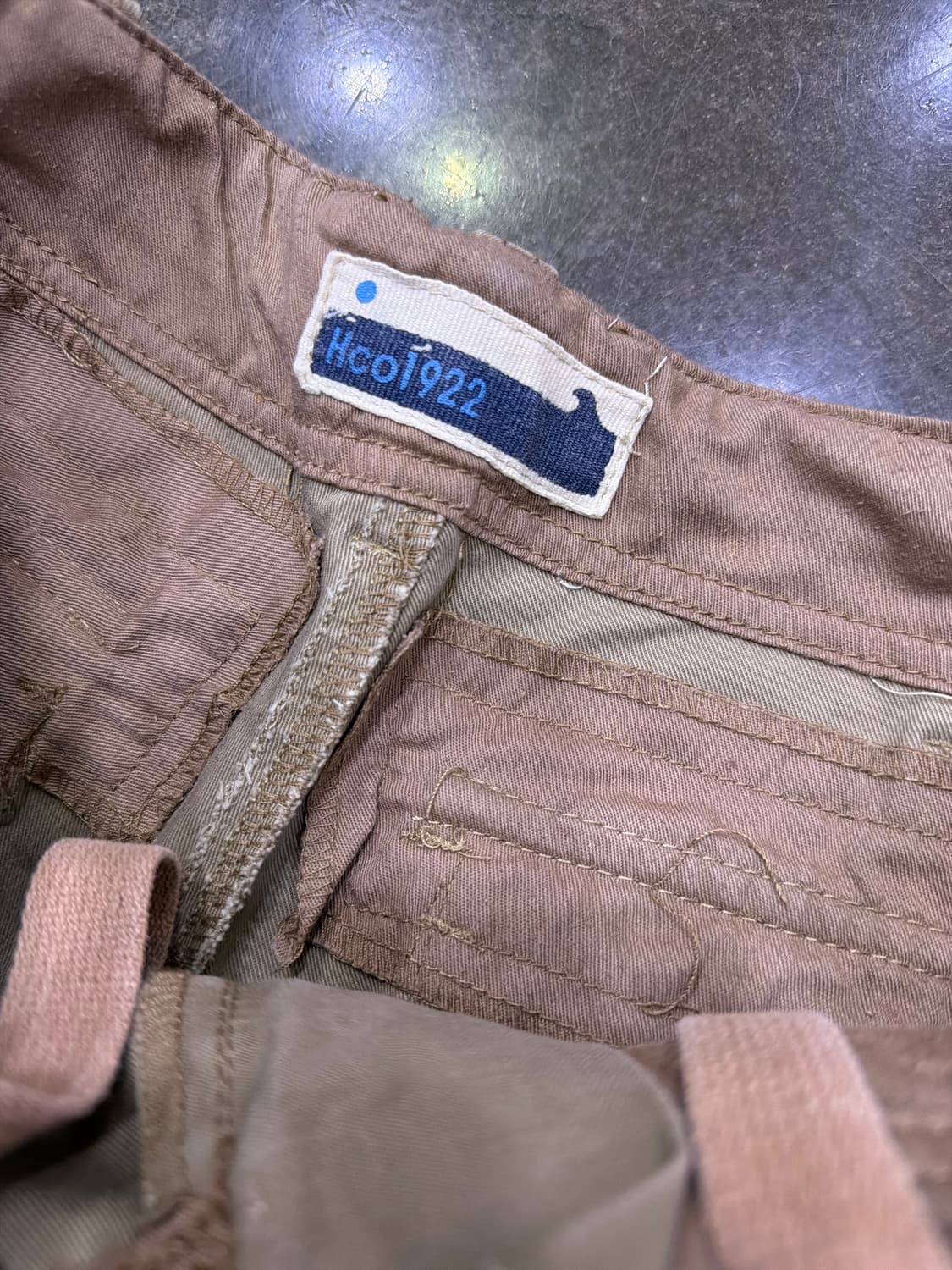 HCO 빈티지 데미지 워싱 카고팬츠 베이지 32 상품이미지9