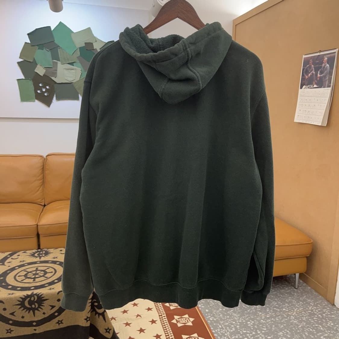 칼하트 오리지널 핏 캐주얼 딥그린 약기모 후드티 L C08579 상품이미지4