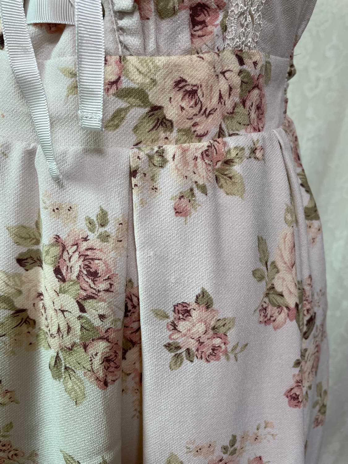 LIZ LISA 로즈 플로럴 레이스업 원피스(무배) 상품이미지3