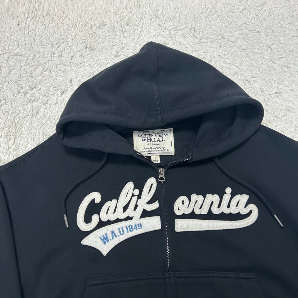 Who A U Black Hood Zip-up 상품이미지5