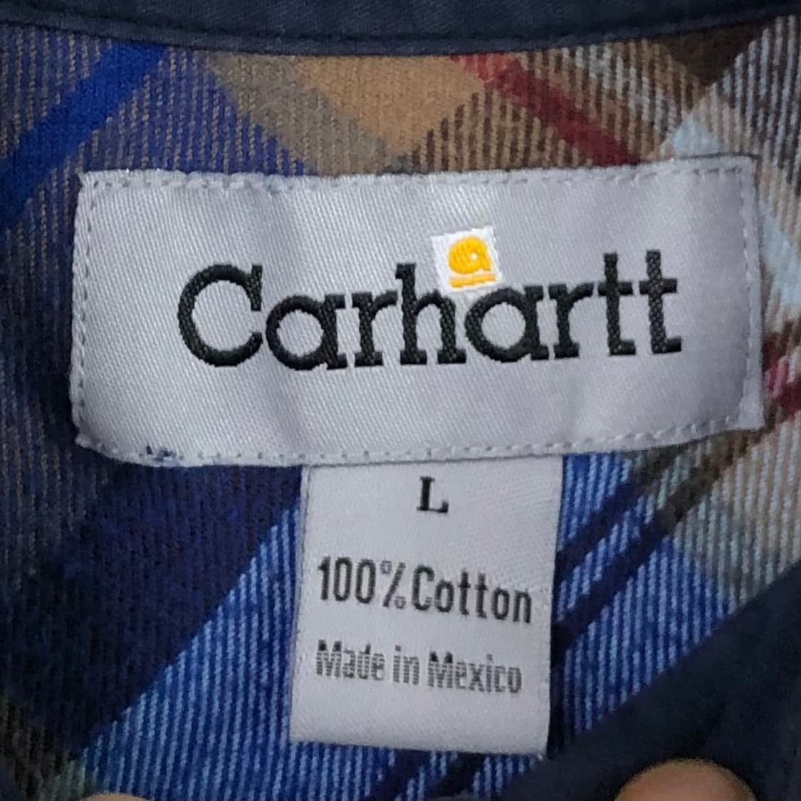 XL 칼하트 네이비 워크 셔츠 상품이미지3