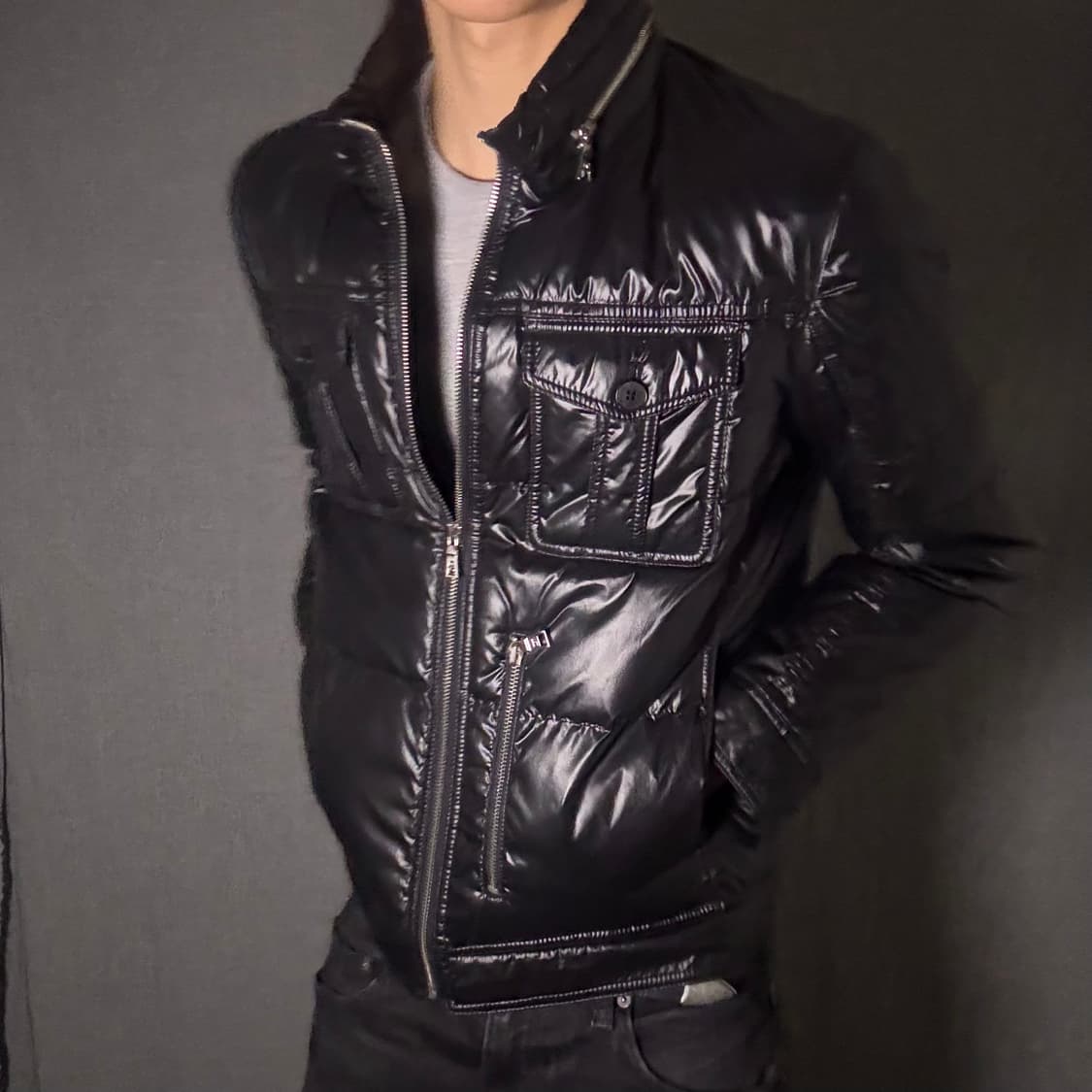 y2k 유광 패딩 자켓 상품이미지7