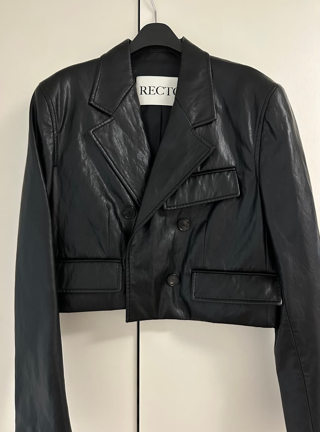 렉토 FAUX LEATHER CROPPED JACKET 레더 자켓 상품이미지5