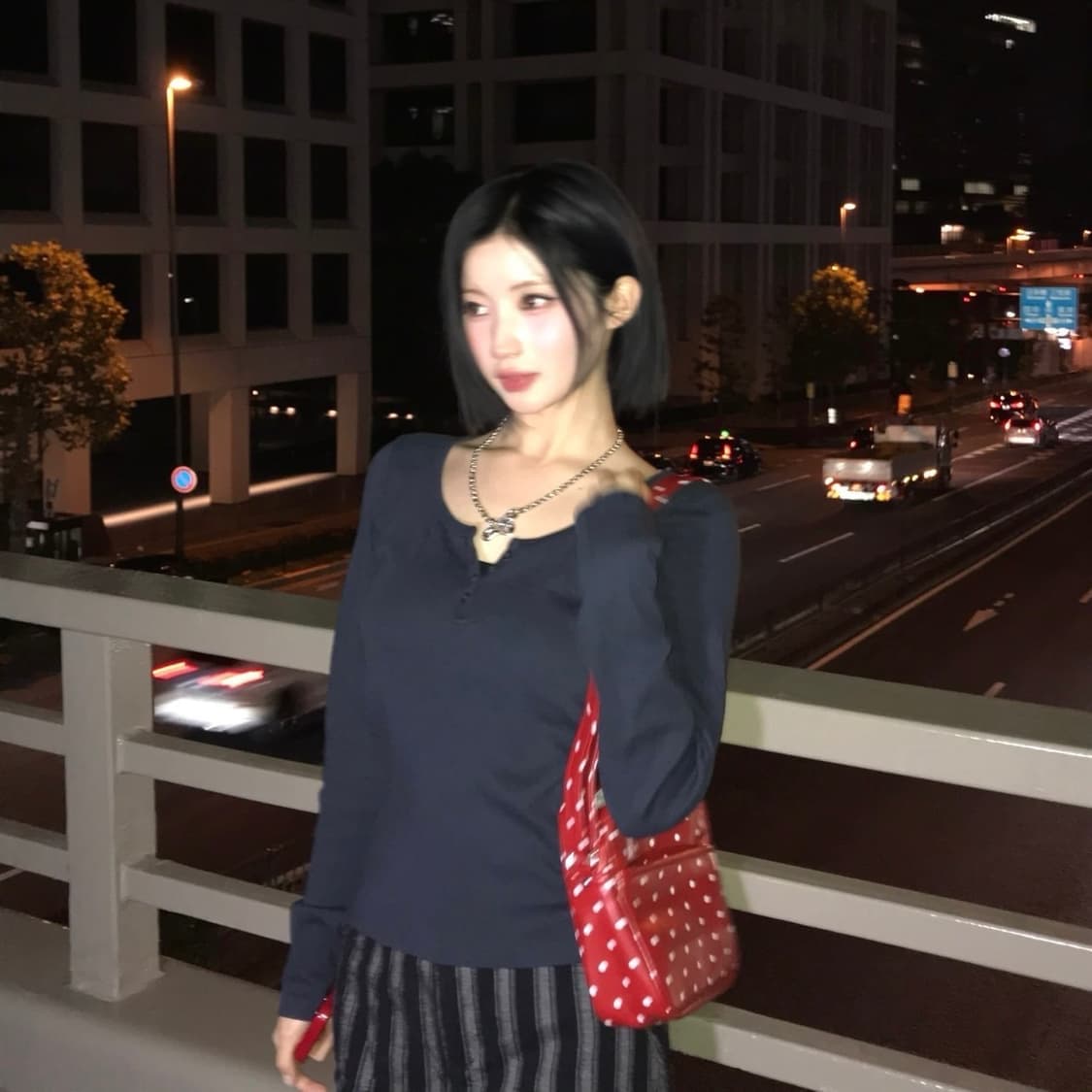 꼼데가르송 걸 도트 크로스 숄더백 상품이미지1