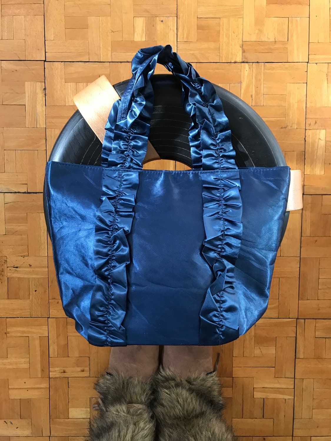 vintage frill navy bag 상품이미지1