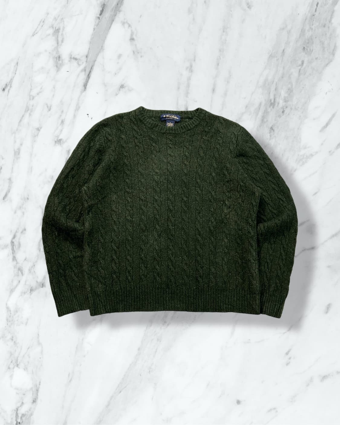 브룩스 브라더스 올리브 케이블 니트  상품이미지1