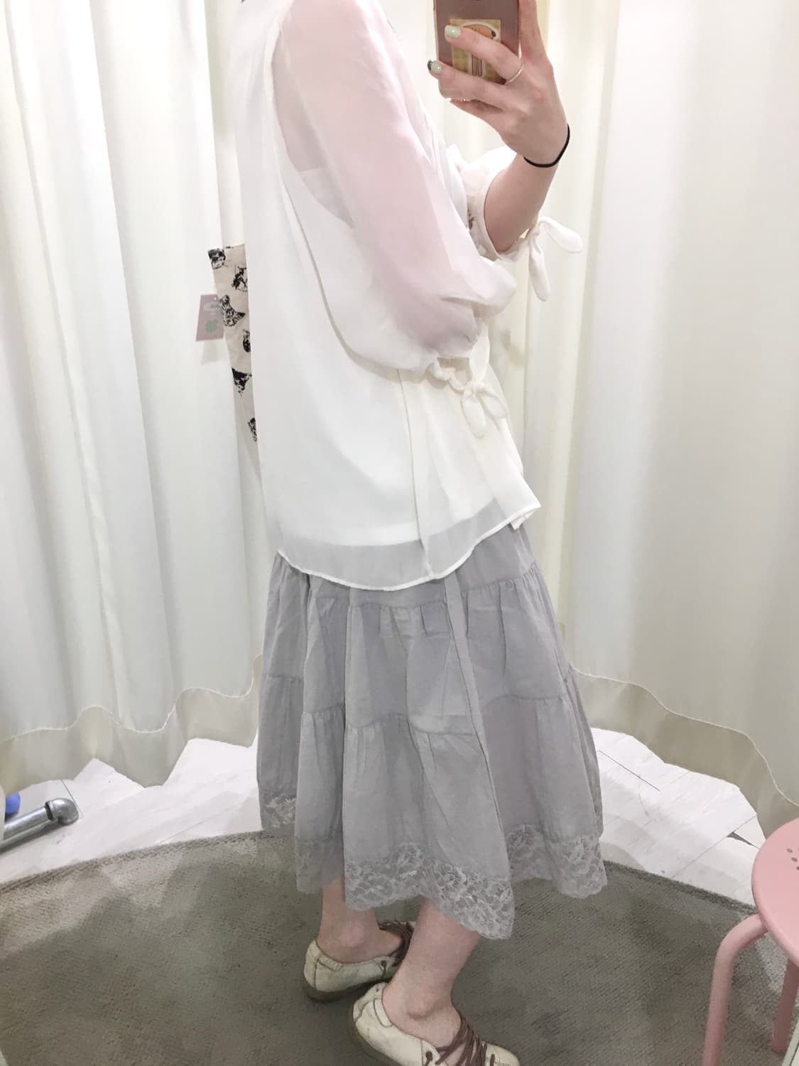 pleats ribbon blouse 상품이미지6