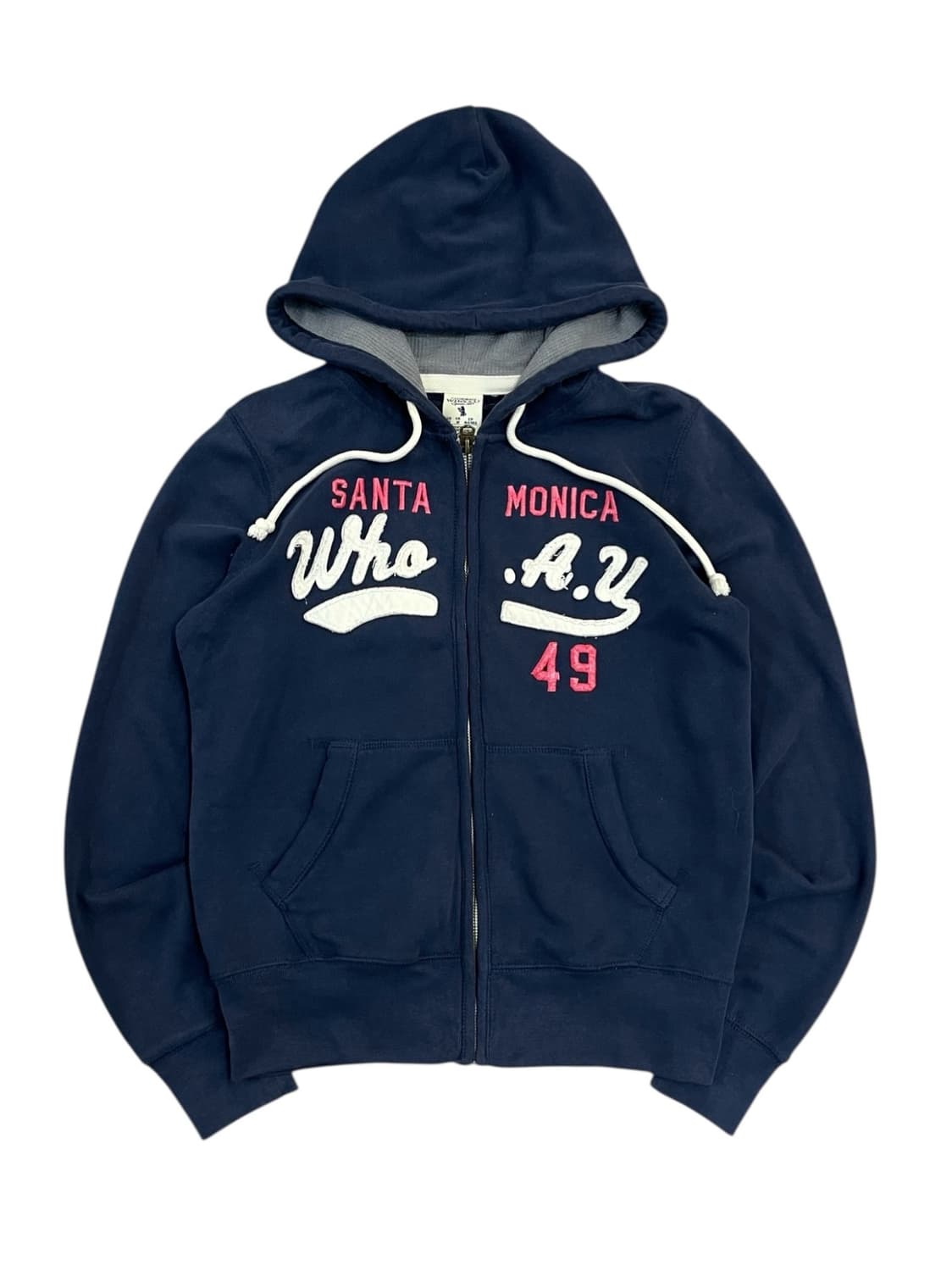 후아유 레터링 후드집업 네이비 M #csz2381 상품이미지3