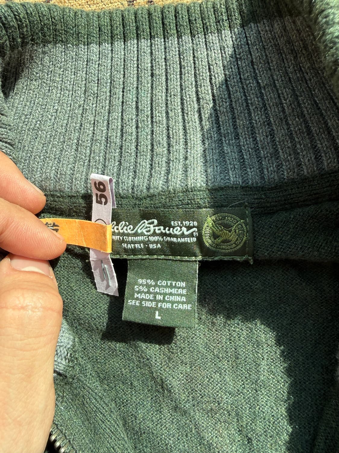Eddie Bauer그린 집업 니트 상품이미지3