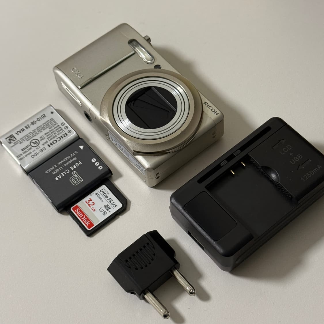 리코 ricoh cx4 빈티지 디카 디지털카메라 골드실버 상품이미지1