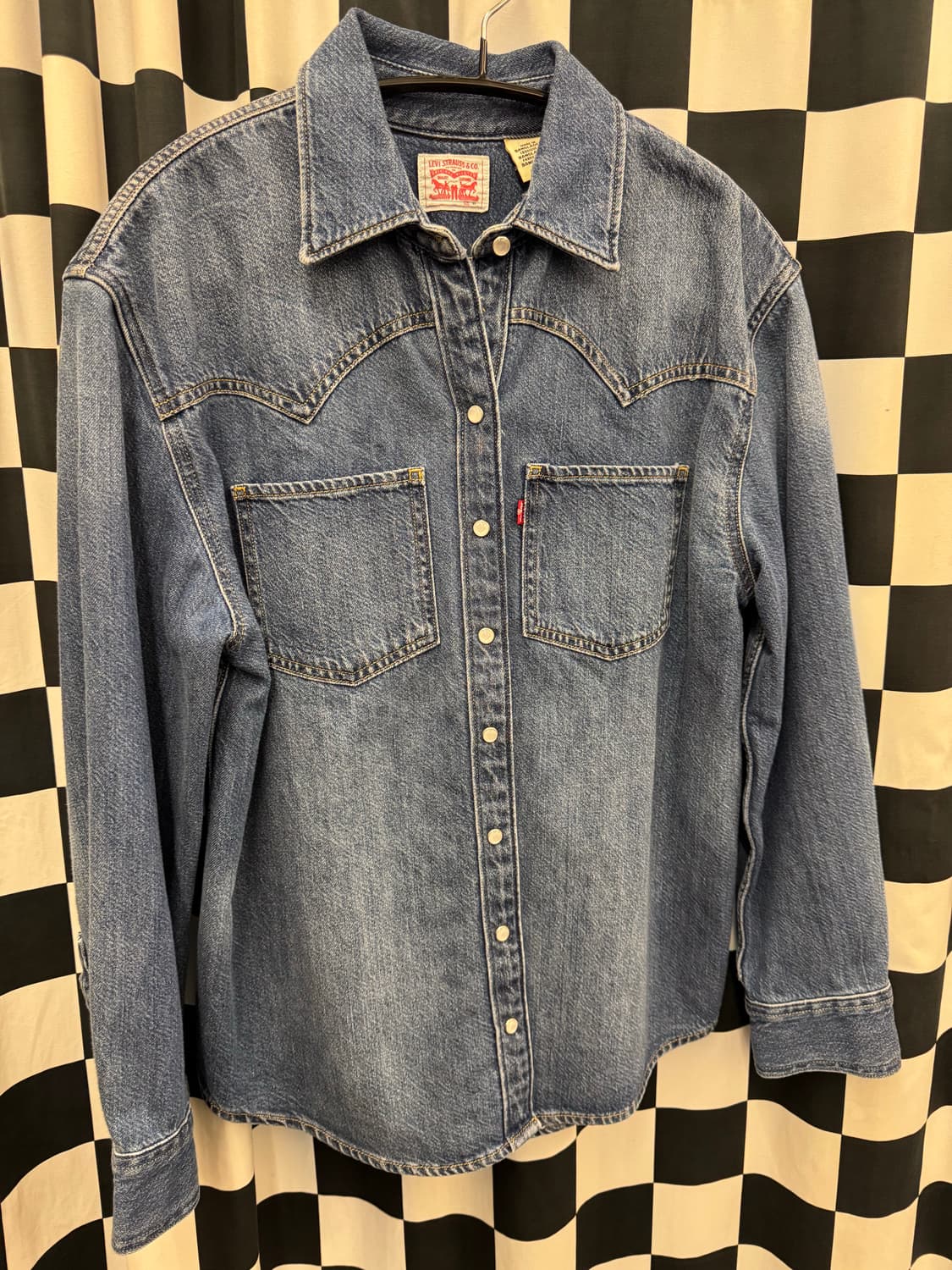리바이스 웨스턴 데님 셔츠 처분  상품이미지1