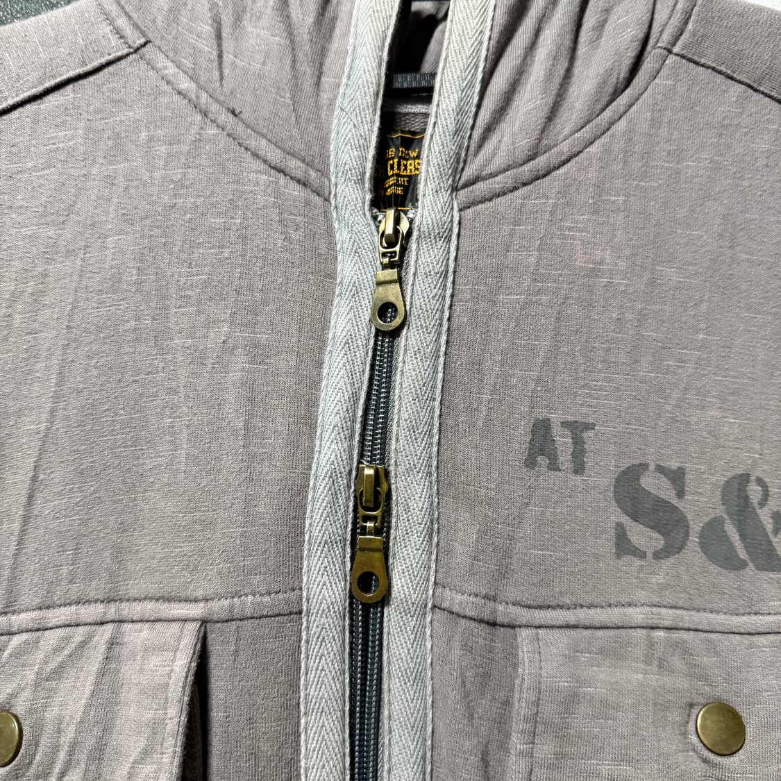 VTG 빈티지 Y2k 스타일 밀리터리 투웨이 집업 후드 베스트 상품이미지4