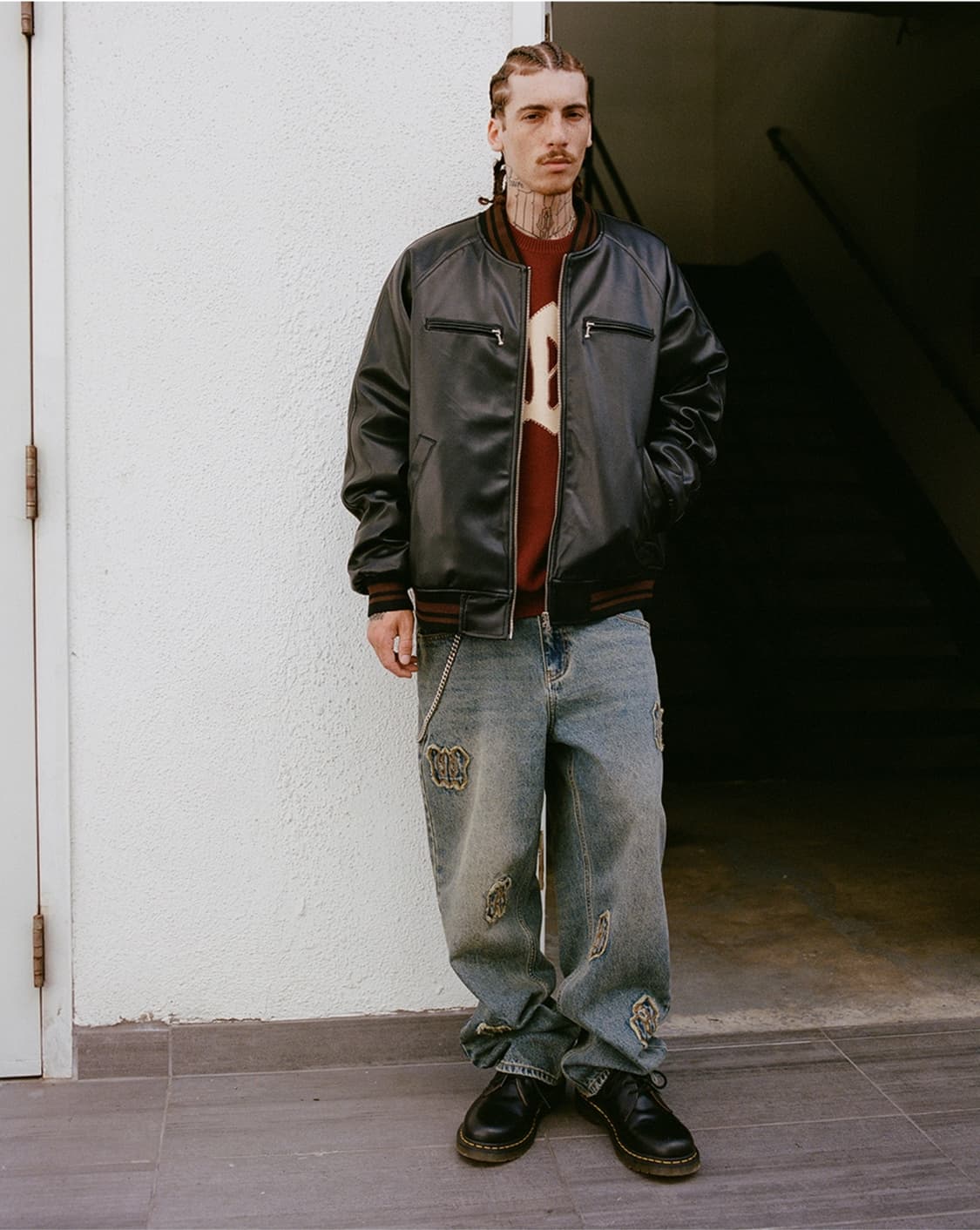 위켄더스 BOUTIQUE LEATHER JACKET (BLACK) 상품이미지2