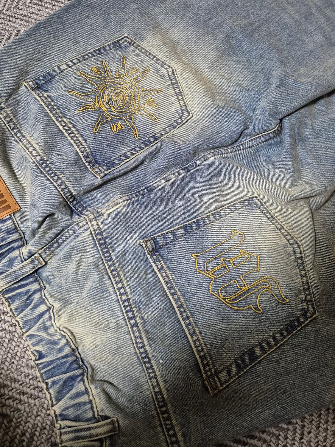 Mahagrid SOLAR EMB DENIM PANT BLUE (L사이즈 상품이미지5