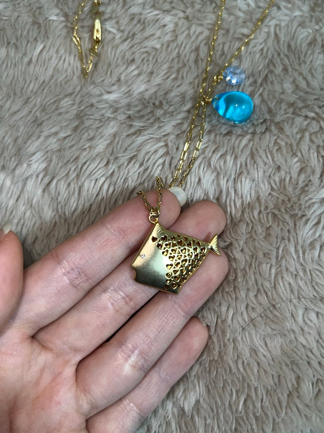 골드 챰 물고기 목걸이 상품이미지5