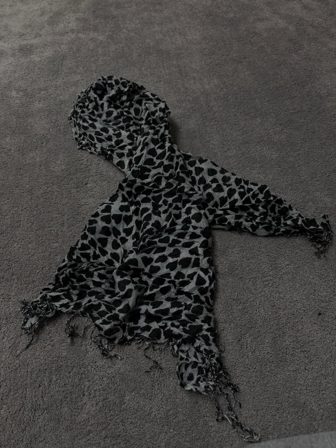 Vintage v-kei punk mood leopard scarf 상품이미지3