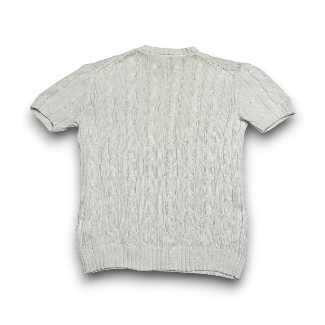 Polo Ralph Lauren 피마코튼 화이트 케이블 반팔 니트 상품이미지2