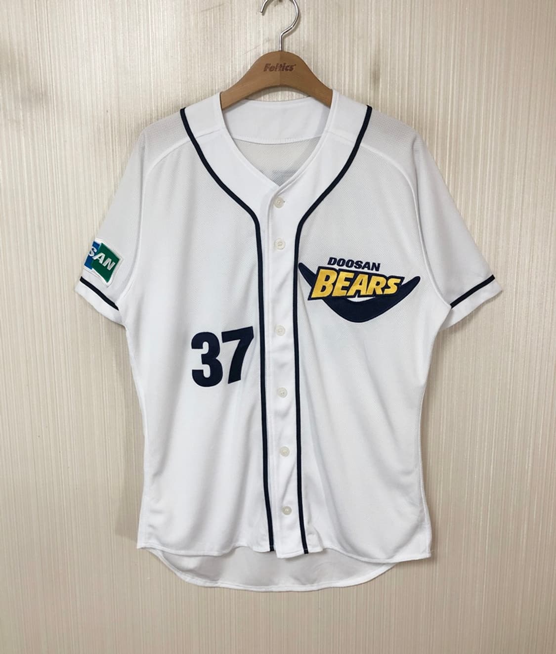 KBO 위팬 두산베어스 올드반달 홈유니폼/져지 100 #37 박건우 상품이미지1